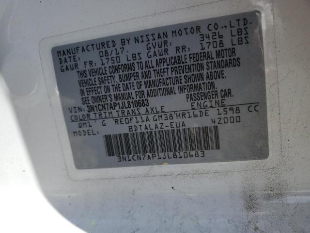 2018 NISSAN VERSA S - 3N1CN7AP1JL810683