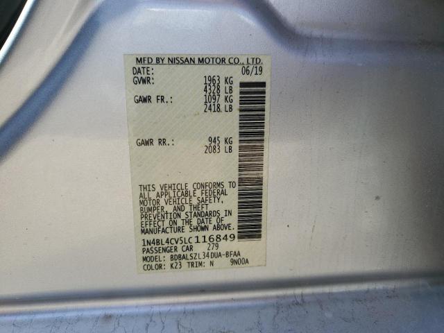 2020 NISSAN ALTIMA SR - 1N4BL4CV5LC116849