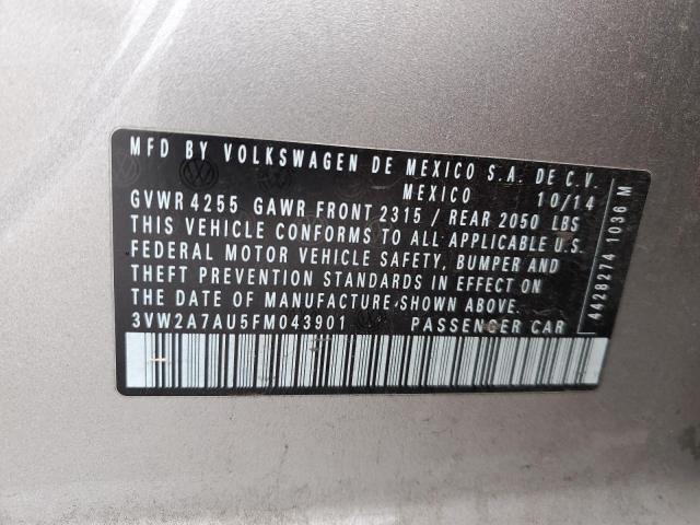2015 VOLKSWAGEN GOLF TDI - 3VW2A7AU5FM043901