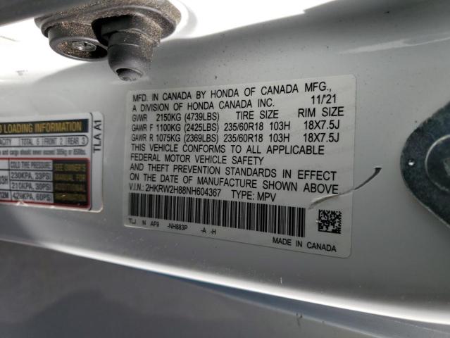 2022 HONDA CR-V EXL - 2HKRW2H88NH604367