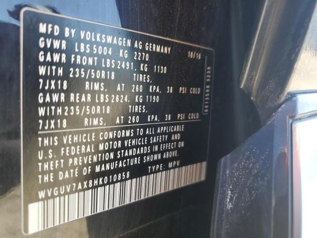 2017 VOLKSWAGEN TIGUAN SPO WVGUV7AX8HK010858
