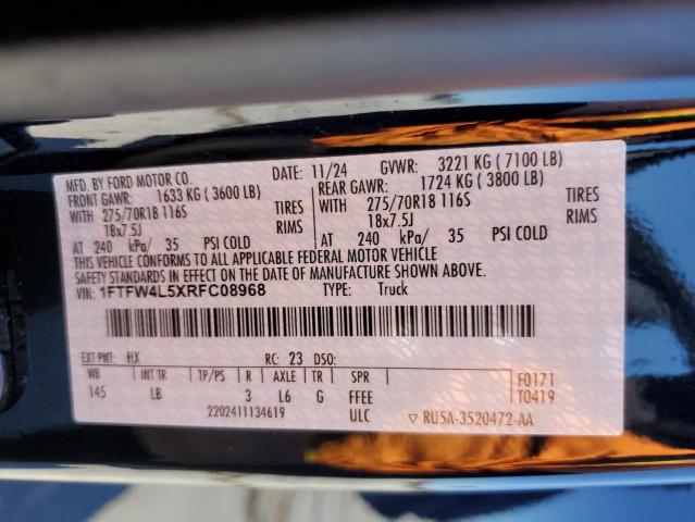 2024 FORD F150 TREMO 1FTFW4L5XRFC08968
