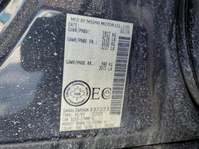 2016 NISSAN ALTIMA 2.5 - 1N4AL3APXGN337223