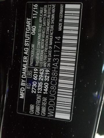 2017 MERCEDES-BENZ S 550 - WDDUG8CB8HA311714