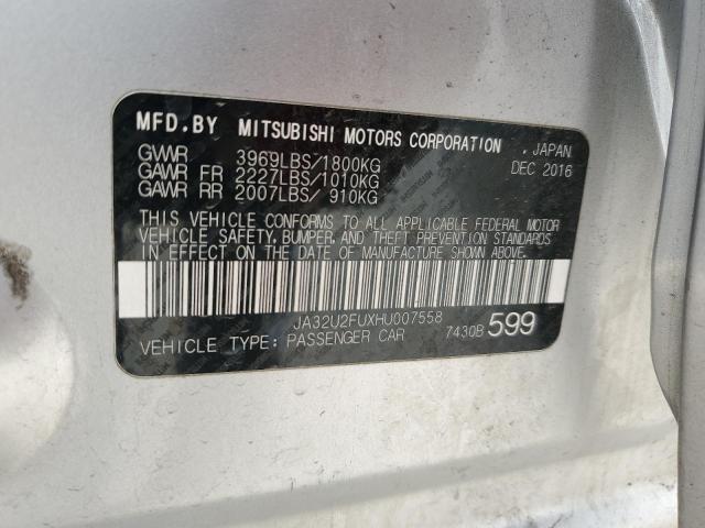2017 MITSUBISHI LANCER ES JA32U2FUXHU007558