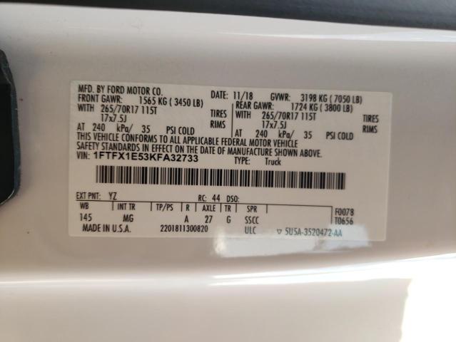 2019 FORD F150 SUPER - 1FTFX1E53KFA32733