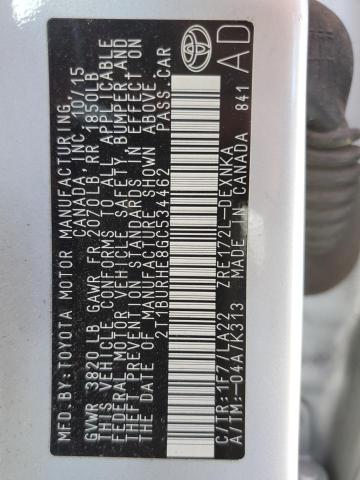 2016 TOYOTA COROLLA L - 2T1BURHE8GC534462