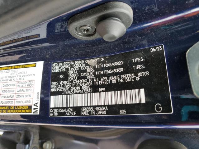 JTEKU5JR5P6172812 2023 TOYOTA 4RUNNER