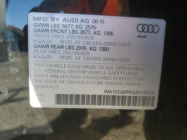 2016 AUDI SQ5 PREMIU WA1CCAFP5GA018376