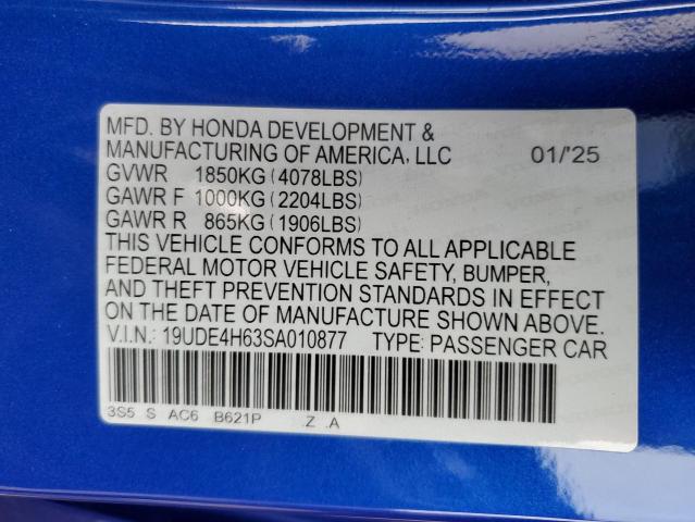 2025 ACURA INTEGRA A- 19UDE4H63SA010877