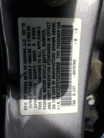 2016 HONDA CIVIC LX - 19XFC2F57GE209656