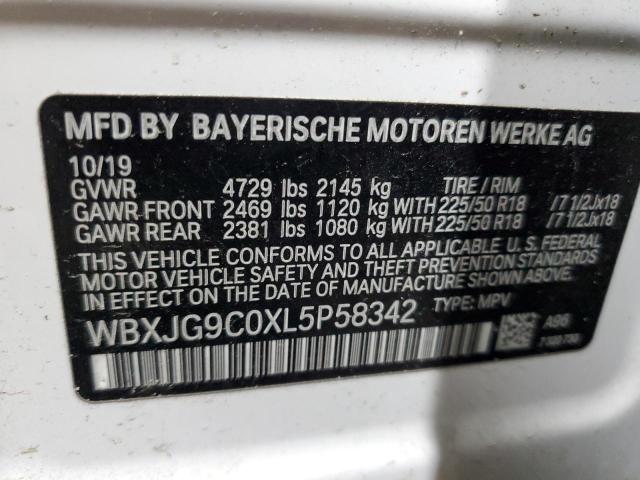 2020 BMW X1 XDRIVE2 - WBXJG9C0XL5P58342