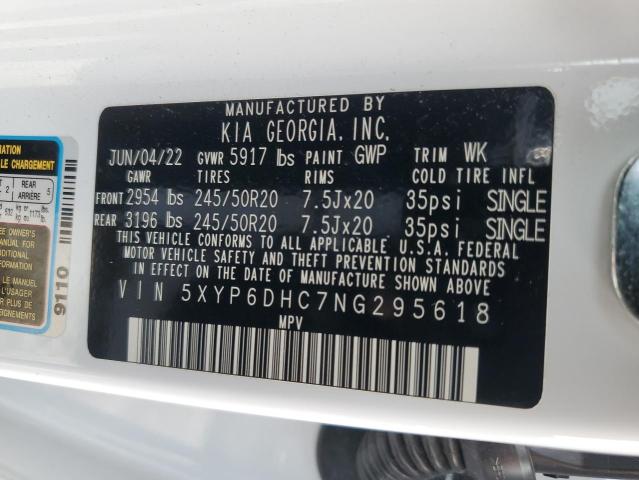2022 KIA TELLURIDE 5XYP6DHC7NG295618