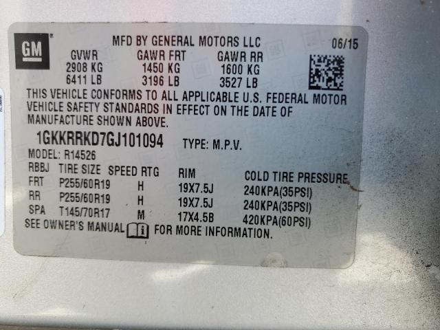 2016 GMC ACADIA SLT - 1GKKRRKD7GJ101094