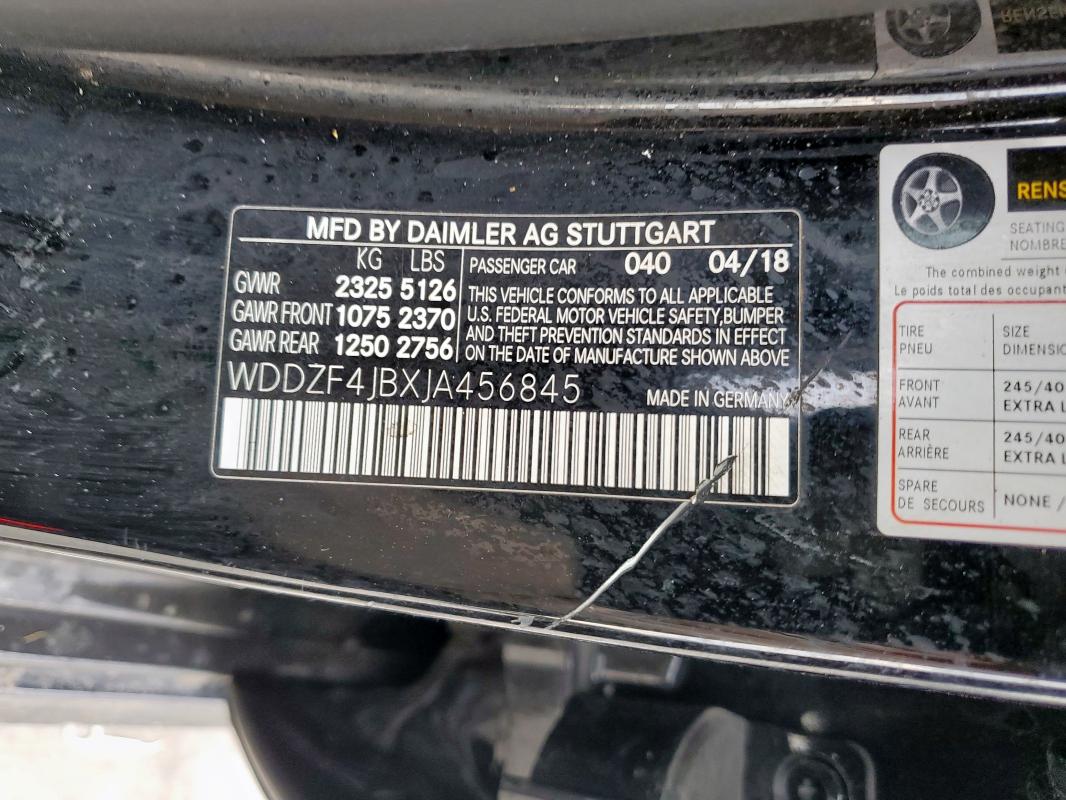 2018 MERCEDES-BENZ E 300 - WDDZF4JBXJA456845
