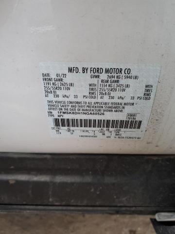 2022 FORD EXPLORER X - 1FMSK8DH1NGA60526