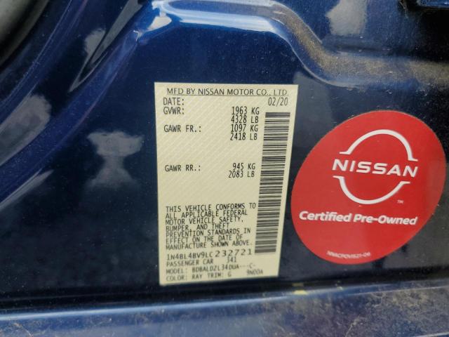 2020 NISSAN ALTIMA S - 1N4BL4BV9LC232721