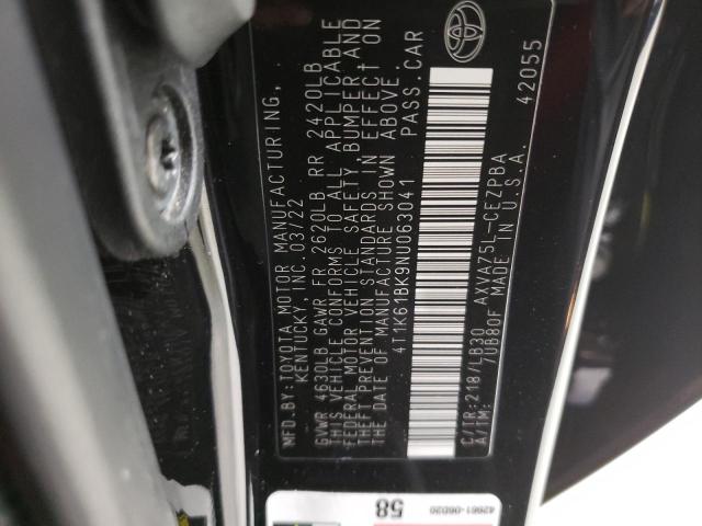 2022 TOYOTA CAMRY XSE - 4T1K61BK9NU063041