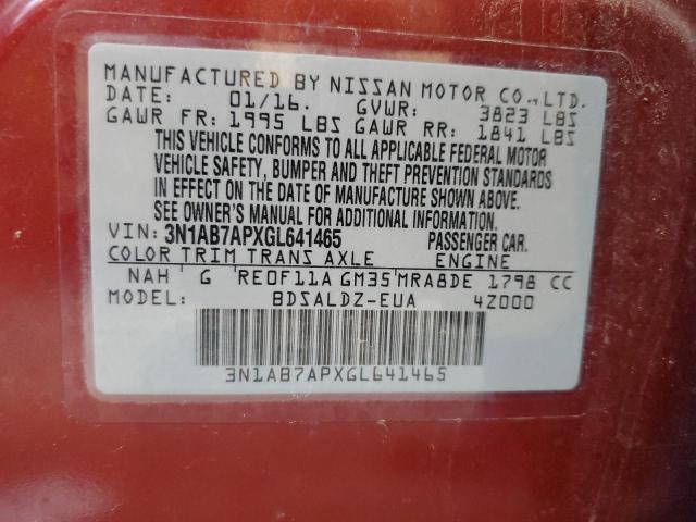 2016 NISSAN SENTRA S - 3N1AB7APXGL641465