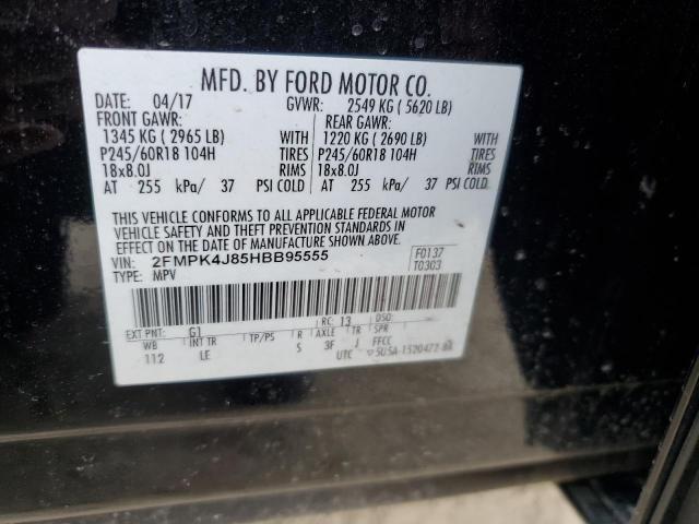 2017 FORD EDGE SEL - 2FMPK4J85HBB95555
