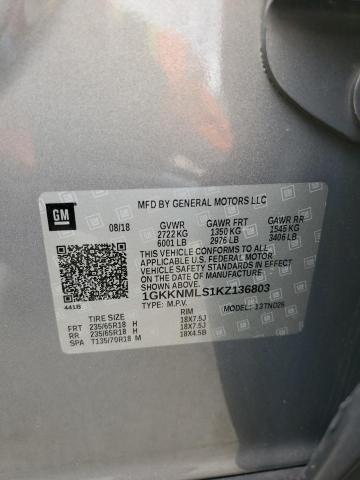 2019 GMC ACADIA SLT - 1GKKNMLS1KZ136803