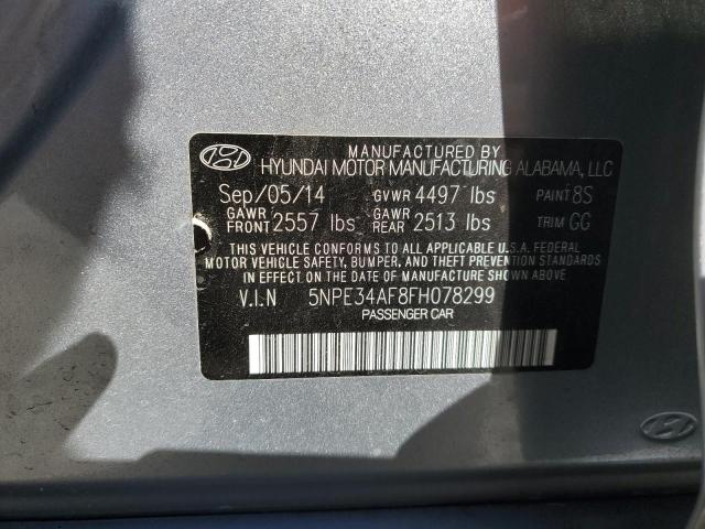 2015 HYUNDAI SONATA SPO - 5NPE34AF8FH078299