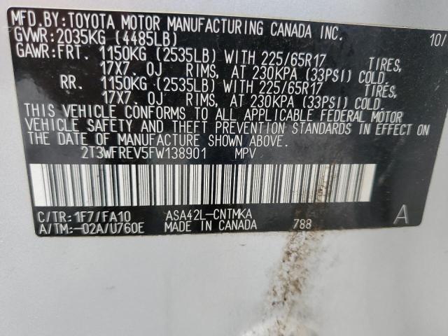 2015 TOYOTA RAV4 XLE - 2T3WFREV5FW138901
