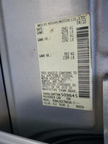2010 NISSAN ALTIMA BAS - 1N4AL2AP7AN509645
