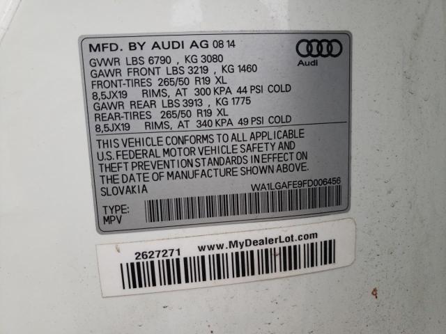 2015 AUDI Q7 PREMIUM - WA1LGAFE9FD006456