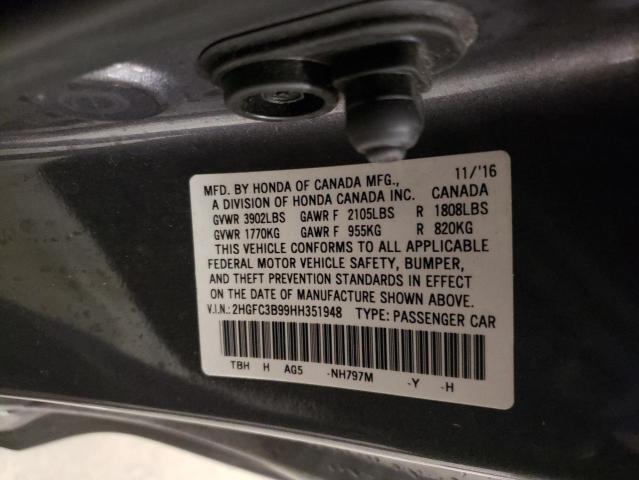 2017 HONDA CIVIC TOUR - 2HGFC3B99HH351948