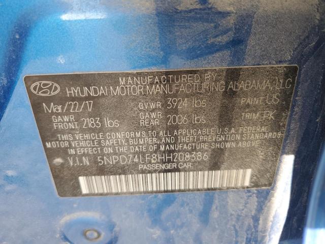 2017 HYUNDAI ELANTRA SE - 5NPD74LF8HH208386