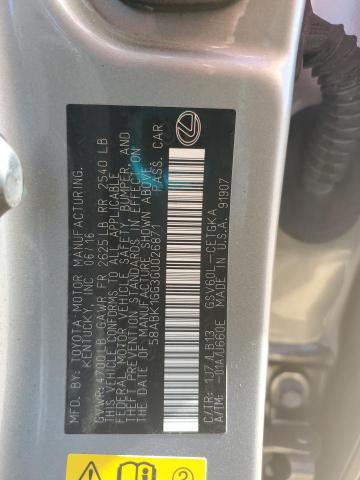 2016 LEXUS ES 350 - 58ABK1GG3GU026871