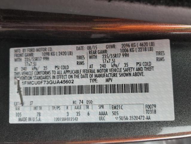 2016 FORD ESCAPE S - 1FMCU0F73GUA45602