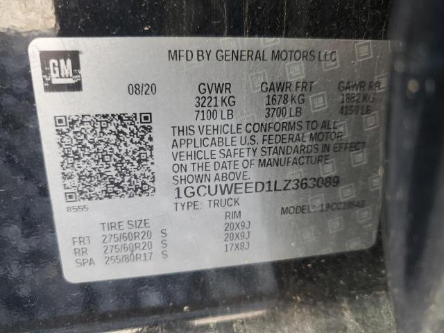 2020 CHEVROLET 1500 1GCUWEED1LZ363089