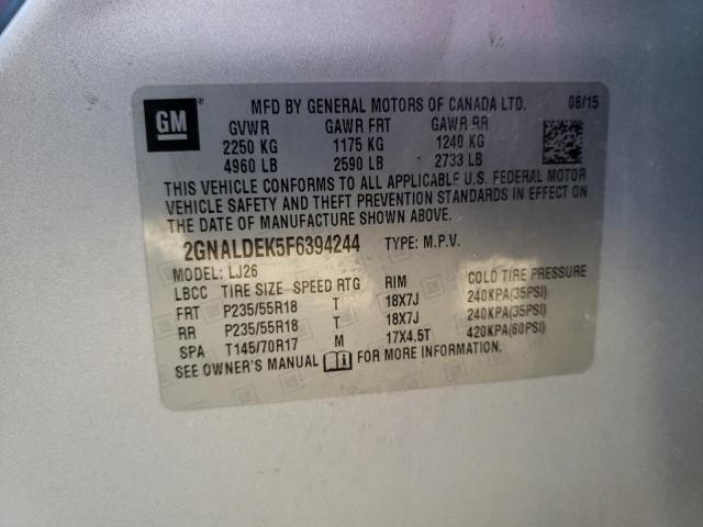 2015 CHEVROLET EQUINOX LT - 2GNALDEK5F6394244