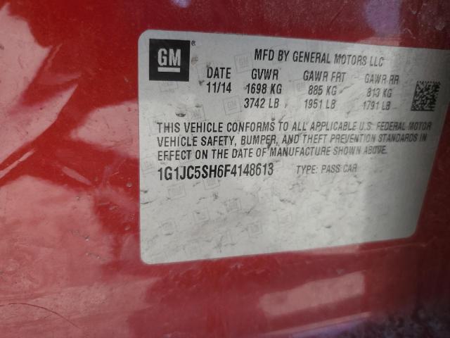 2015 CHEVROLET SONIC LT 1G1JC5SH6F4148613