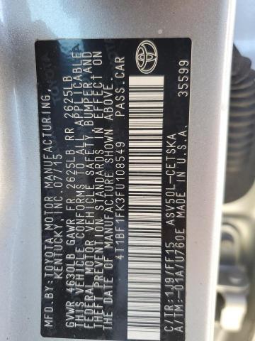 2015 TOYOTA CAMRY LE - 4T1BF1FK3FU108549