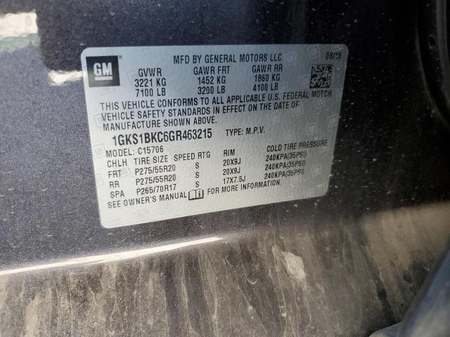 2016 GMC YUKON SLT 1GKS1BKC6GR463215