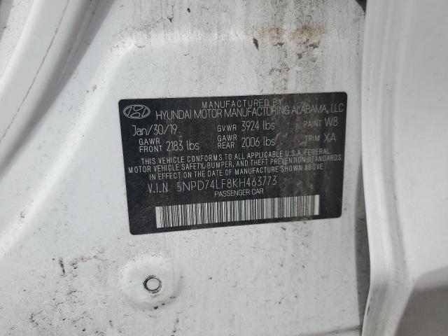 2019 HYUNDAI ELANTRA SE - 5NPD74LF8KH463773