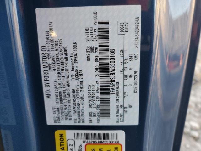 2021 FORD MUSTANG SH 1FA6P8SJ8M5500108