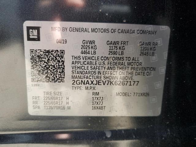 2019 CHEVROLET EQUINOX LT - 2GNAXJEV7K6267177