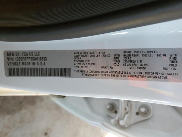 2025 RAM 1500 BIG H - 1C6SRFFP8SN618833