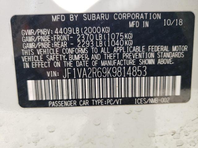 2019 SUBARU WRX STI JF1VA2R69K9814853