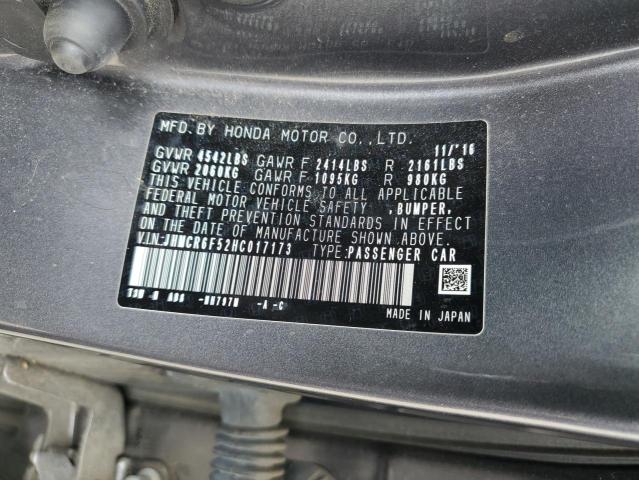 2017 HONDA ACCORD HYB - JHMCR6F52HC017173