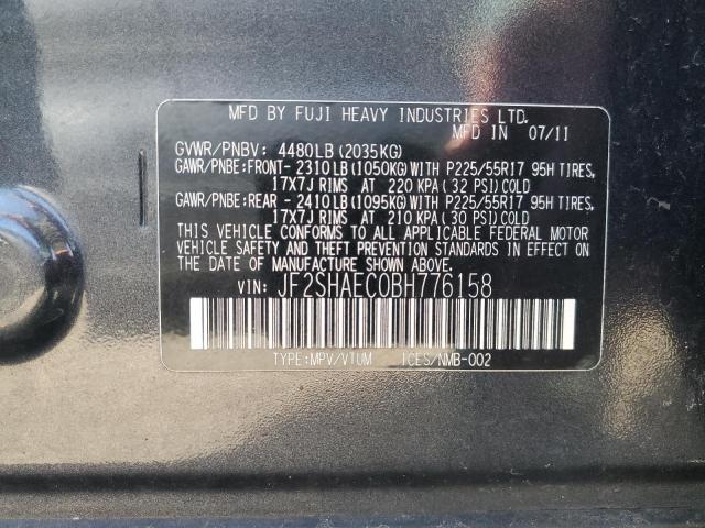 2011 SUBARU FORESTER - JF2SHAEC0BH776158