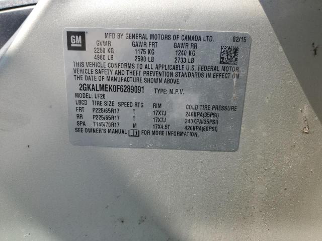 2015 GMC TERRAIN SL - 2GKALMEK0F6289091