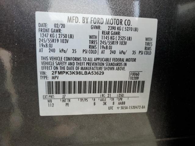 2020 FORD EDGE TITAN - 2FMPK3K98LBA53629