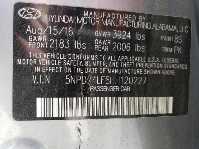 2017 HYUNDAI ELANTRA SE - 5NPD74LF8HH120227