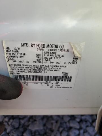 2021 FORD EDGE SEL - 2FMPK3J93MBA58112