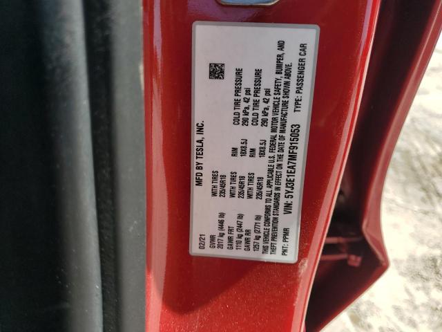2021 TESLA MODEL 3 - 5YJ3E1EA7MF915053